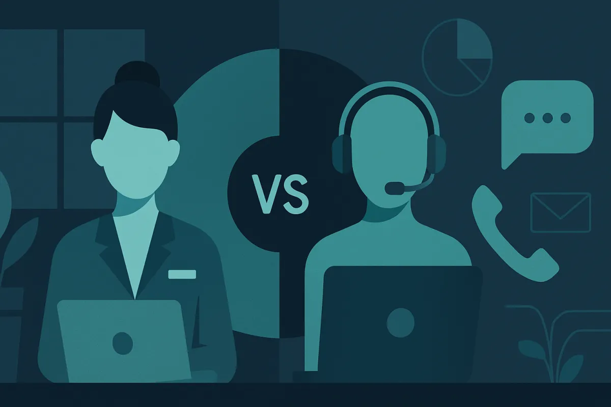 Alegerea recepționerului ideal pentru afacerea ta: uman vs. virtual